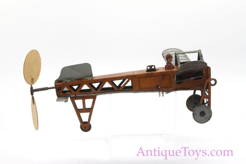Blériot Airplane Tin Windup by Oro (made by Fritz Reil or R&Co. of Brandenburg) for Sale <FONT COLOR="ff000 ">*SOLD*</font> - Image 6
