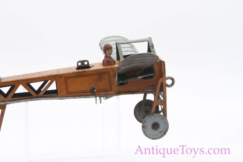 Blériot Airplane Tin Windup by Oro (made by Fritz Reil or R&Co. of Brandenburg) for Sale <FONT COLOR="ff000 ">*SOLD*</font> - Image 7