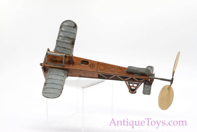 Blériot Airplane Tin Windup by Oro (made by Fritz Reil or R&Co. of Brandenburg) for Sale <FONT COLOR="ff000 ">*SOLD*</font> - Image 9