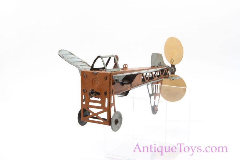 Blériot Airplane Tin Windup by Oro (made by Fritz Reil or R&Co. of Brandenburg) for Sale <FONT COLOR="ff000 ">*SOLD*</font> - Image 10