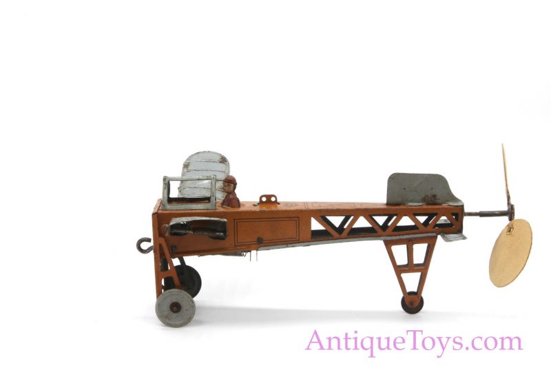 Blériot Airplane Tin Windup by Oro (made by Fritz Reil or R&Co. of Brandenburg) for Sale <FONT COLOR="ff000 ">*SOLD*</font> - Image 11