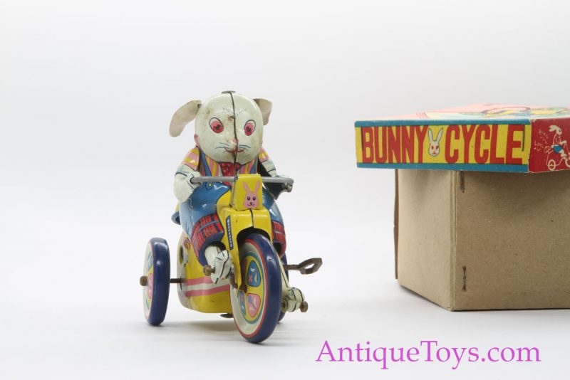 Bunny Cycle Tin Windup Trike <FONT COLOR="ff000 ">*SOLD*</font> - Image 3