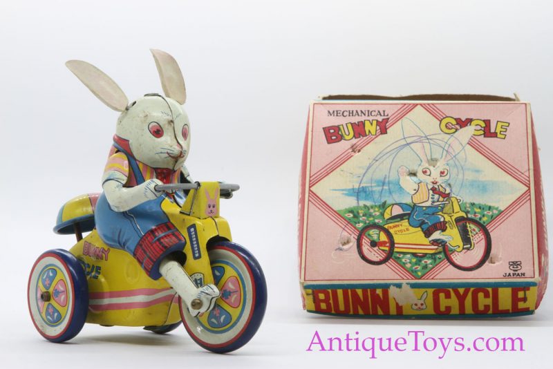 Bunny Cycle Tin Windup Trike <FONT COLOR="ff000 ">*SOLD*</font>