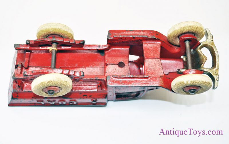 Antique Kenton Red Cast Iron Coal Truck Rubber Tires with Shovel Toy <FONT COLOR="ff000 ">*SOLD*</font> - Image 4
