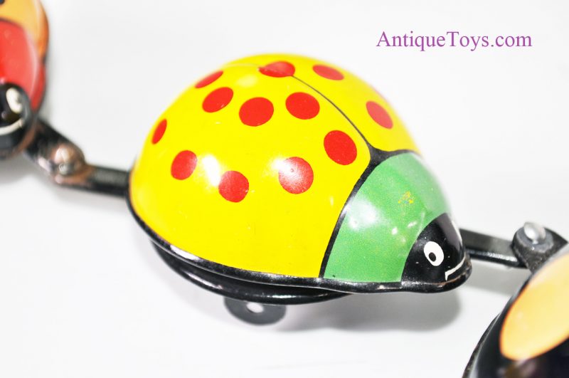 Vintage TPS Windup Tin Lithograph Lady Bugs and Rabbits Japan Toy <FONT COLOR="ff000 ">*SOLD*</font> - Image 12