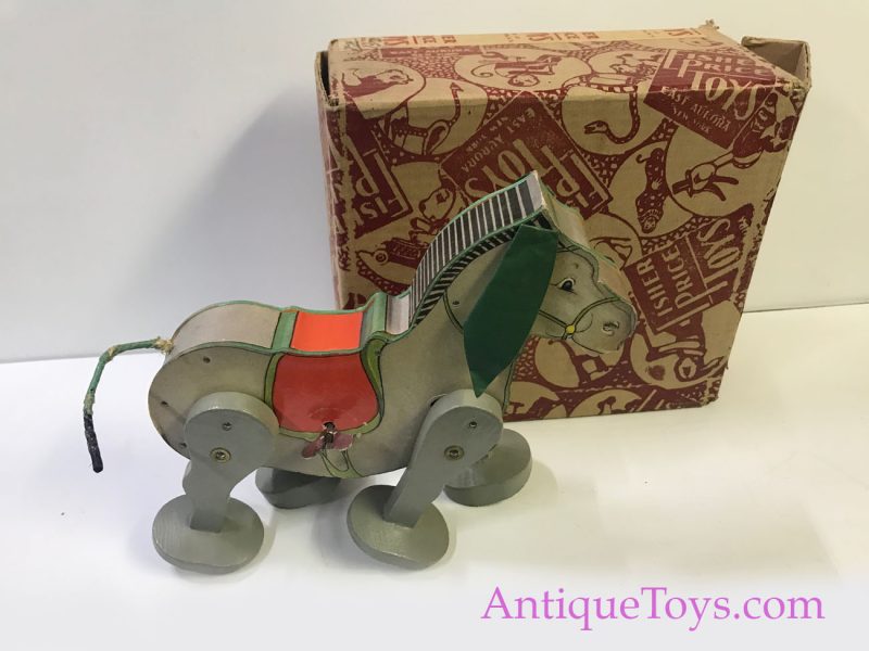 Fisher Price Mulee Bak-Up Wooden Windup Vintage Toy #350 <FONT COLOR="ff000 ">*SOLD*</font>