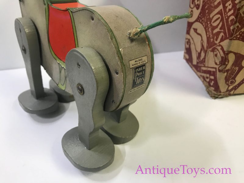 Fisher Price Mulee Bak-Up Wooden Windup Vintage Toy #350 <FONT COLOR="ff000 ">*SOLD*</font> - Image 11