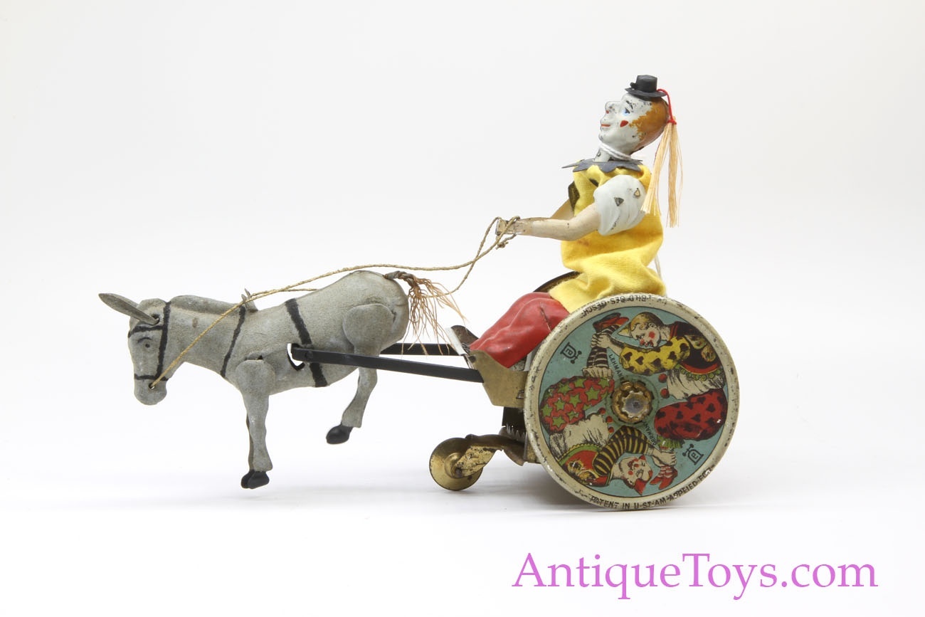 Lehmann Balky Mule Clown Tin Windup Antique Toy *SOLD* AntiqueToys