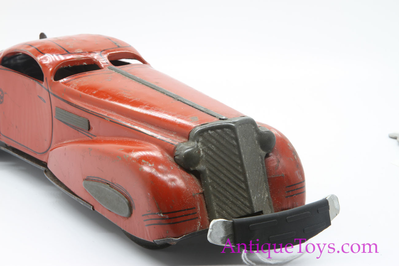 Marx Bumper Car Tin Windup in Red *SOLD* -  - Antique Toys  for Sale