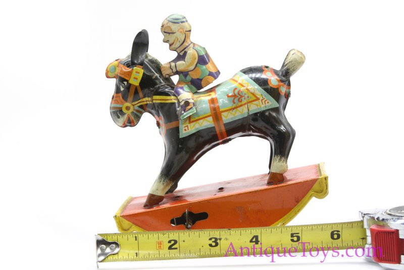 Gama Toys Tin Lithographed Windup Clown on Rocking Horse *SOLD* - Image 10