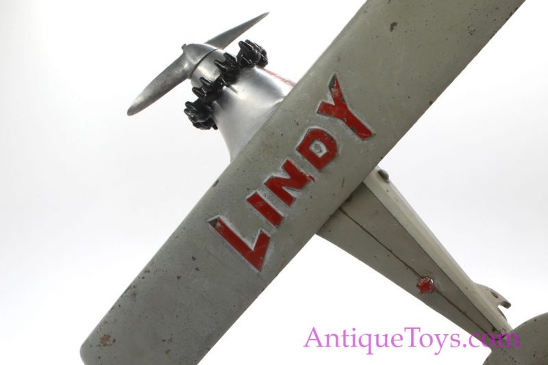 Hubley Spirit of St. Louis Cast Iron Plane with Working Propeller for Sale *E-Museum* - Image 7