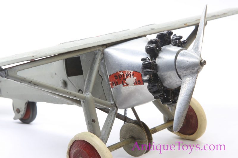 Hubley Spirit of St. Louis Cast Iron Plane with Working Propeller for Sale *E-Museum* - Image 5