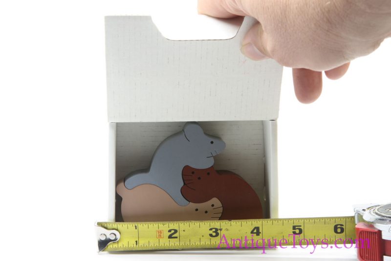 Kat N Mouse Naf New Swiss Wood Toy, Handmade in Box *Antique Toys E-Museum* - Image 4