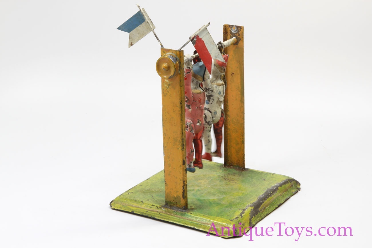 Gunthermann Tin Toy Acrobat Clowns for Steam Toys *SOLD* AntiqueToys