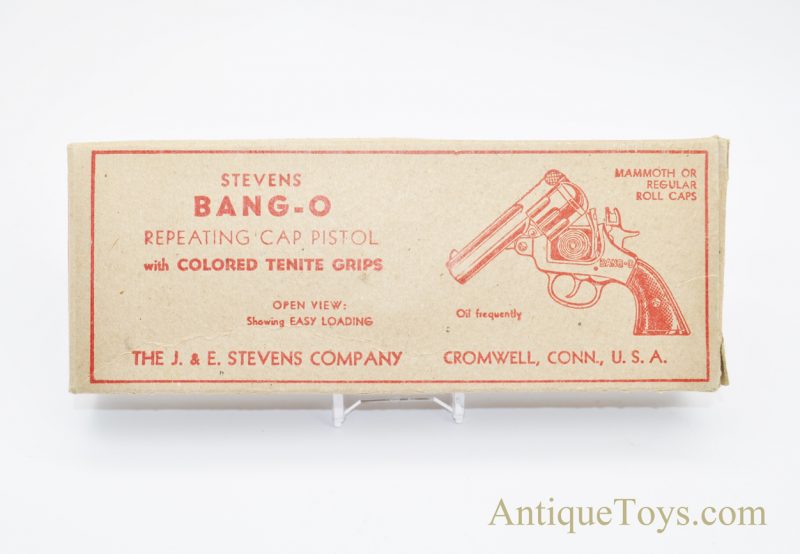 J.E. Stevens Company Bang-O Repeating Cap Pistol with Colored Tenite Grips Shoots 50 Caps for Sale - Image 16