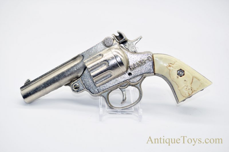 J.E. Stevens Company Bang-O Repeating Cap Pistol with Colored Tenite Grips Shoots 50 Caps for Sale - Image 3
