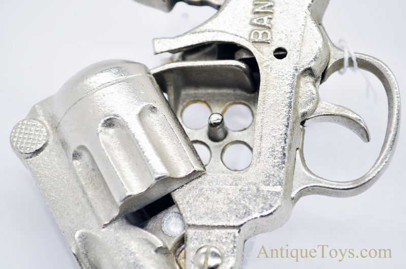 J.E. Stevens Company Bang-O Repeating Cap Pistol with Colored Tenite Grips Shoots 50 Caps for Sale - Image 10