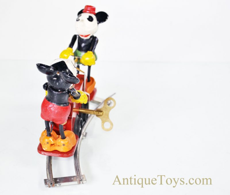 Lionel Walt Disney’s Mickey & Minnie Mouse Tin Windup Hand Car Train No. 1100 in Original Box <FONT COLOR="ff000 ">*SOLD*</font> - Image 8
