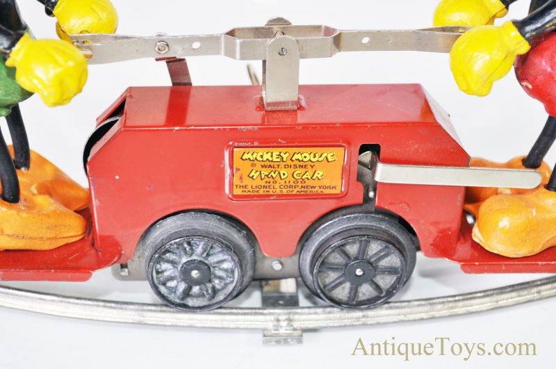 Lionel Walt Disney’s Mickey & Minnie Mouse Tin Windup Hand Car Train No. 1100 in Original Box <FONT COLOR="ff000 ">*SOLD*</font> - Image 6