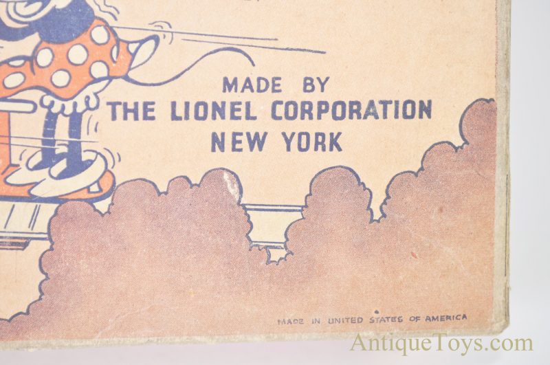 Lionel Walt Disney’s Mickey & Minnie Mouse Tin Windup Hand Car Train No. 1100 in Original Box <FONT COLOR="ff000 ">*SOLD*</font> - Image 14
