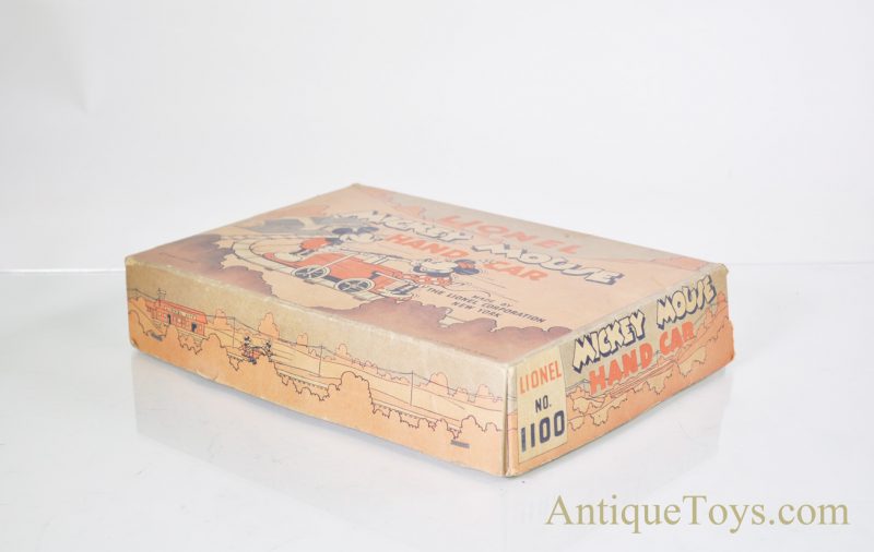 Lionel Walt Disney’s Mickey & Minnie Mouse Tin Windup Hand Car Train No. 1100 in Original Box <FONT COLOR="ff000 ">*SOLD*</font> - Image 11