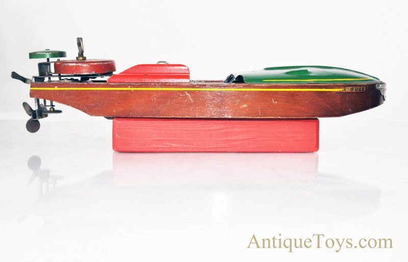 Rare Liberty Playthings Windup Wooden “Sea Gull” Speed Race Boat with Stand <FONT COLOR="ff000 ">*SOLD*</font> - Image 3
