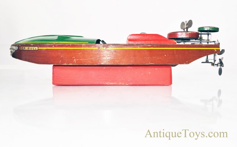Rare Liberty Playthings Windup Wooden “Sea Gull” Speed Race Boat with Stand <FONT COLOR="ff000 ">*SOLD*</font> - Image 4