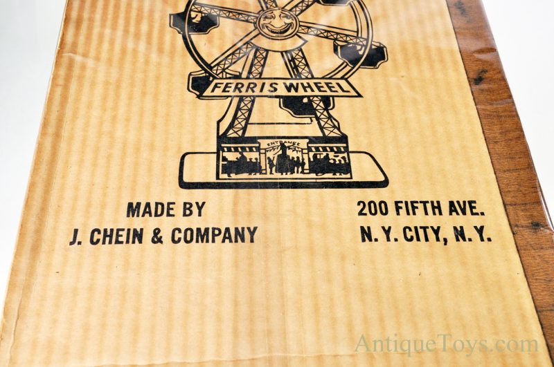 Rare Early 1930’s J. Chein Tin Litho Windup No. 172 “Hercules” Mechanical Ferris Wheel <FONT COLOR="ff000 ">*SOLD*</font> - Image 15