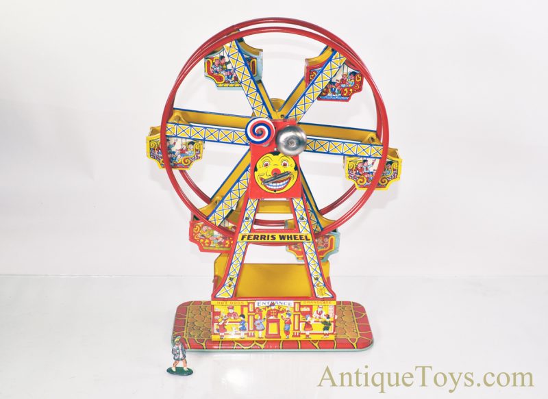 Rare Early 1930’s J. Chein Tin Litho Windup No. 172 “Hercules” Mechanical Ferris Wheel <FONT COLOR="ff000 ">*SOLD*</font> - Image 2