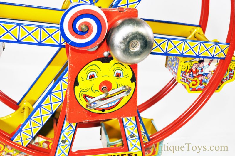 Rare Early 1930’s J. Chein Tin Litho Windup No. 172 “Hercules” Mechanical Ferris Wheel <FONT COLOR="ff000 ">*SOLD*</font> - Image 3