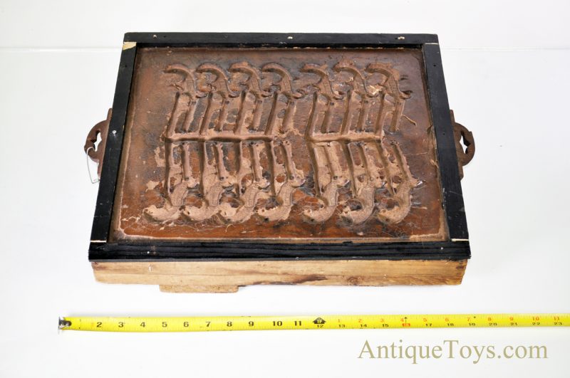 Very Rare Antique ca. 1800's J.E. Stevens “Leader” Cap Gun Toy Sand Cast Iron Mold with Vintage Spurs for Décor or Display <FONT COLOR="ff000 ">*SOLD*</font> - Image 8