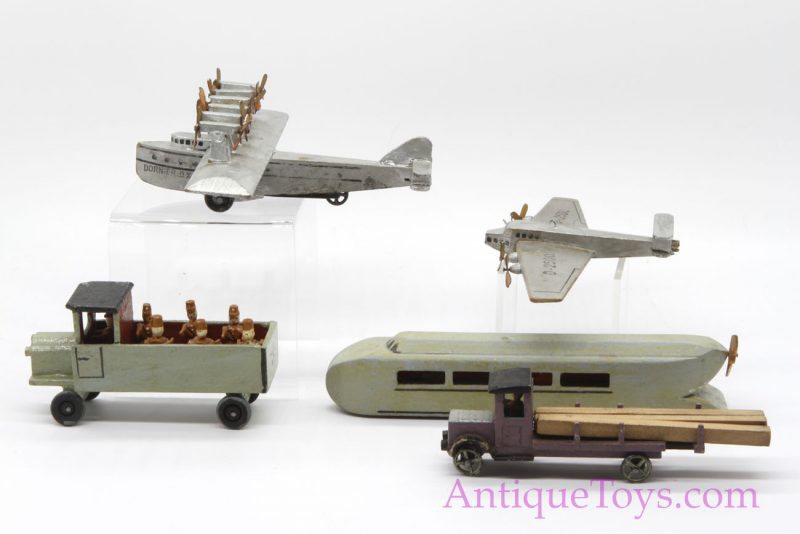 German Penny Toys and Nazi Transport with Dornier D X Plane Toy <FONT COLOR="ff000 ">*SOLD*</font>