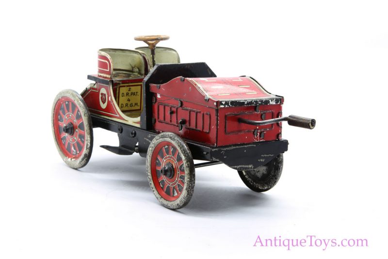 Antique German Hessmobil Fly Wheel Tin Litho Two Seat Tourer Race Car Toy <FONT COLOR="ff000 ">*SOLD*</font>