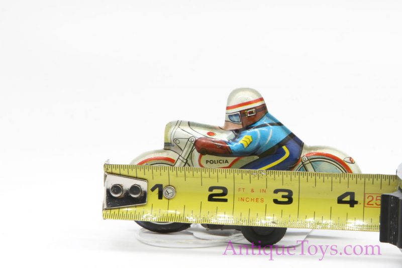 POLICIA Japanese Tin Friction Motorcycle Toy <FONT COLOR="ff000 ">*SOLD*</font> - Image 6