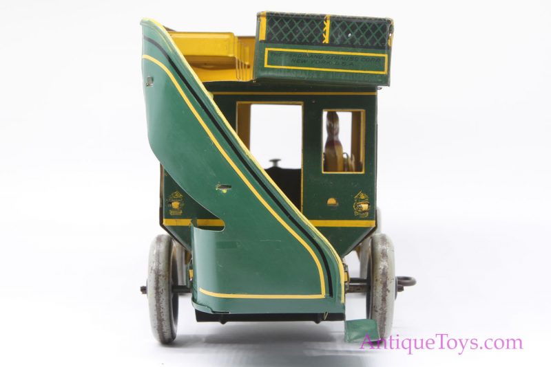Vintage Strauss Green “Interstate Bus” #98 Tin Lithographed Windup Toy <FONT COLOR="ff000 ">*SOLD*</font> - Image 10