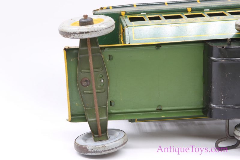 Vintage Strauss Green “Interstate Bus” #98 Tin Lithographed Windup Toy <FONT COLOR="ff000 ">*SOLD*</font> - Image 5
