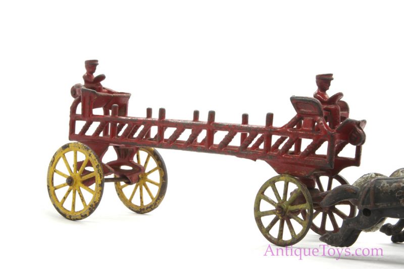 Hubley Cast Iron Fire Wagon and Three Horses for Sale <FONT COLOR="ff000 ">*SOLD*</font> - Image 12