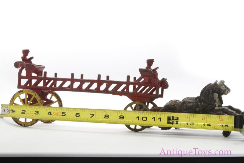 Hubley Cast Iron Fire Wagon and Three Horses for Sale <FONT COLOR="ff000 ">*SOLD*</font> - Image 4