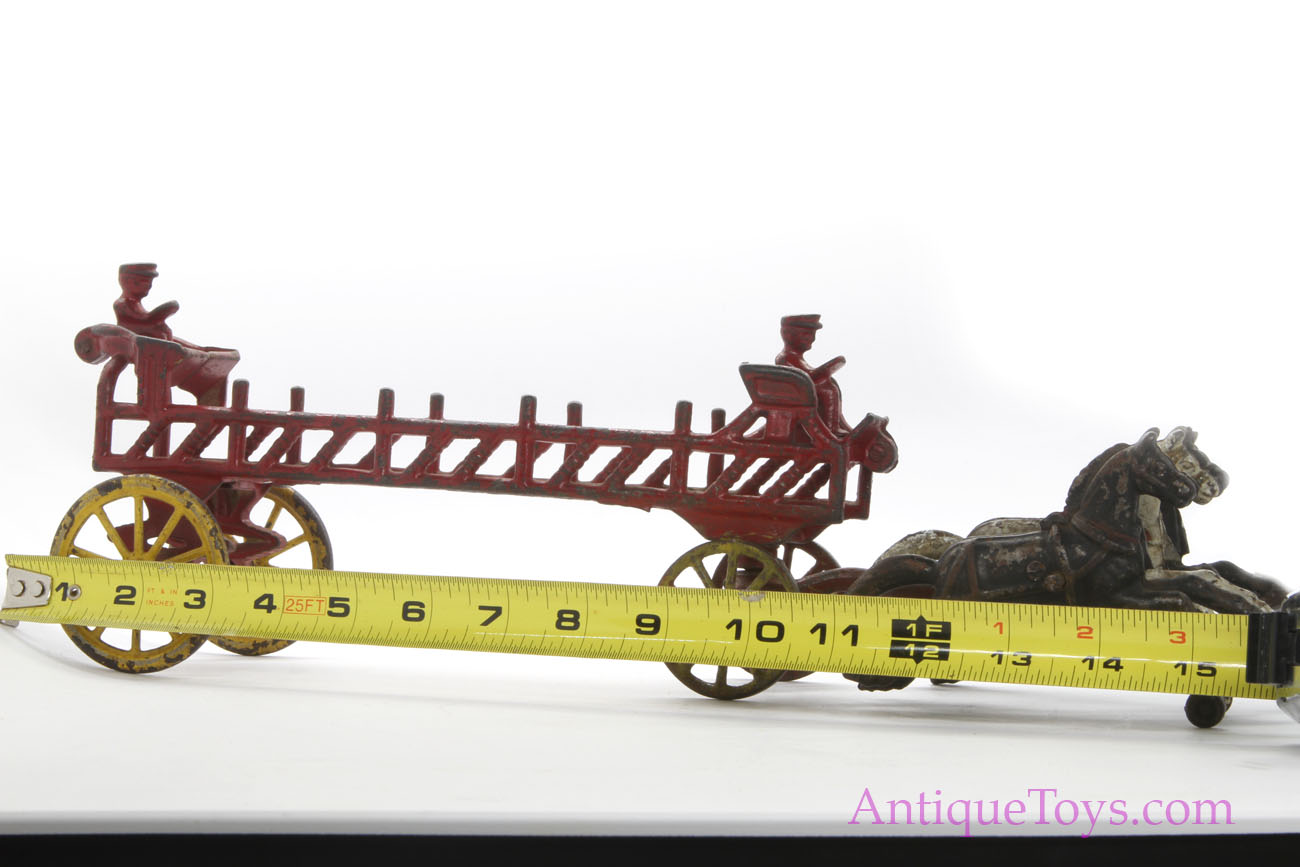 Cast iron 3 horse drawn fire wagon online
