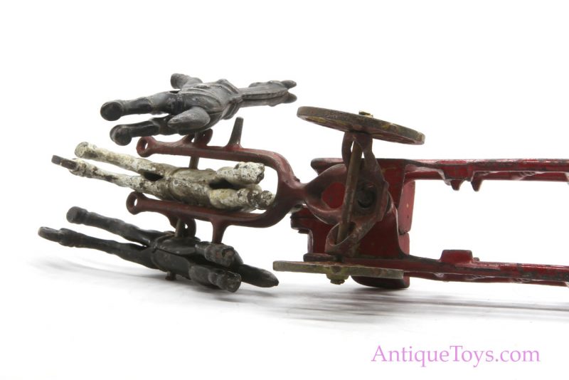 Hubley Cast Iron Fire Wagon and Three Horses for Sale <FONT COLOR="ff000 ">*SOLD*</font> - Image 2
