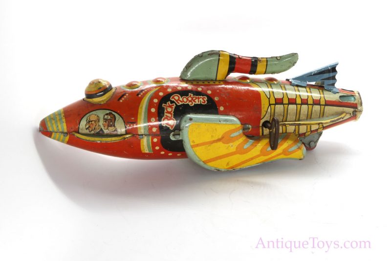 Buck Rogers Spaceship Tin Windup Vintage Toy <FONT COLOR="ff000 ">*SOLD*</font> - Image 2