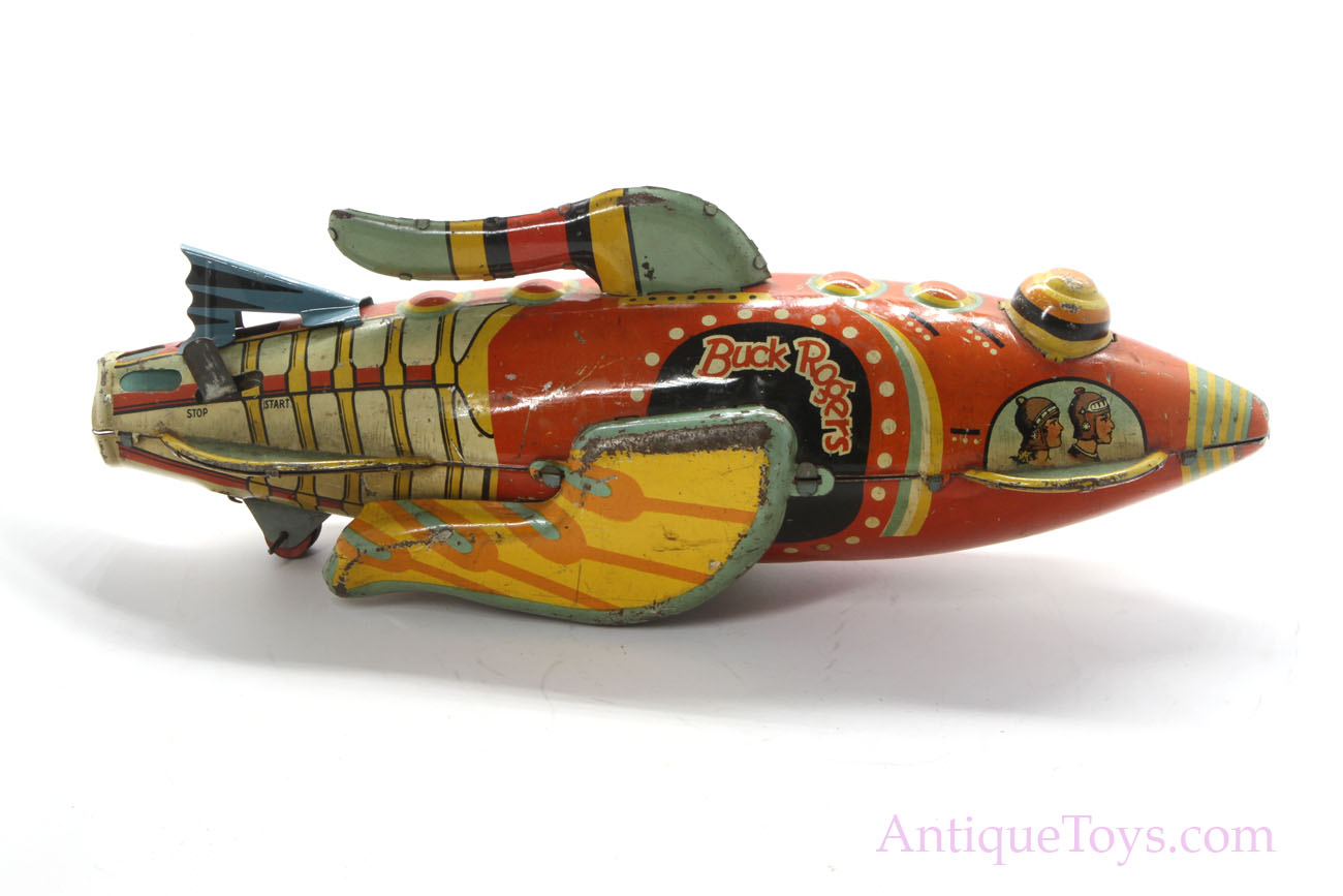 Buck Rogers Spaceship Tin Windup Vintage Toy *SOLD*  -  Antique Toys for Sale