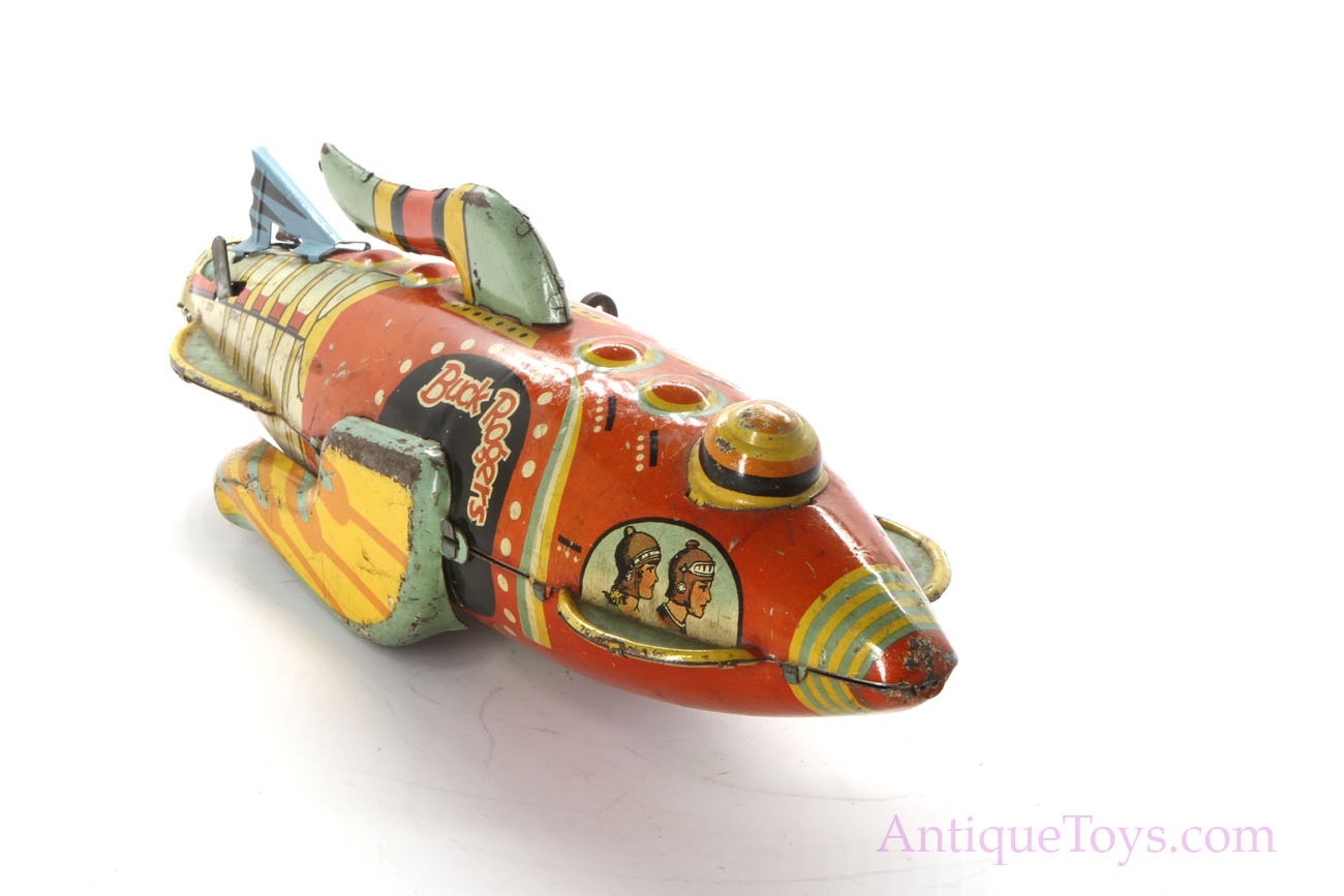 Buck Rogers Spaceship Tin Windup Vintage Toy SOLD AntiqueToys Antique Toys for Sale