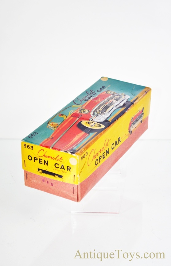 Bandai #563 Red Chevrolet Open Car Friction Tin Litho