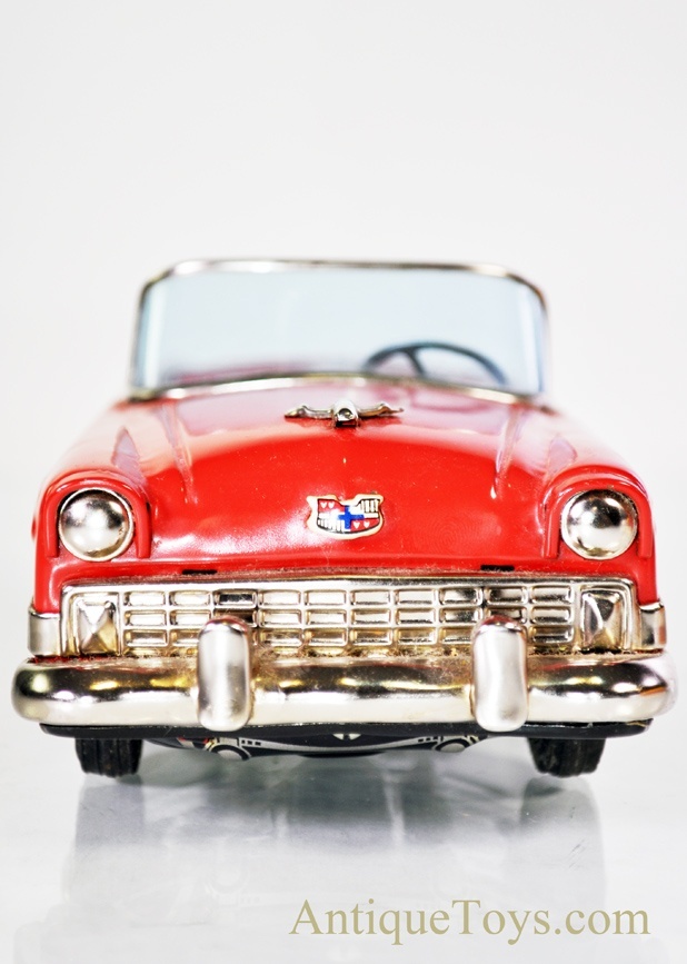 Bandai #563 Red Chevrolet Open Car Friction Tin Litho