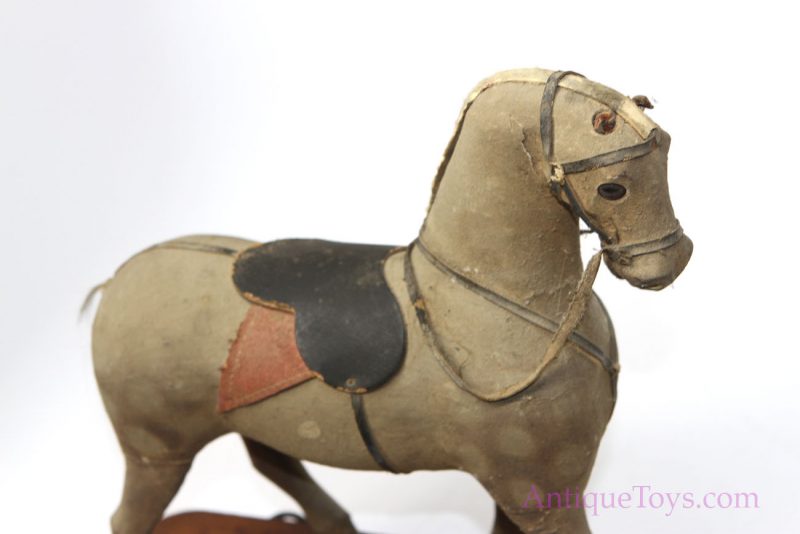 German Wood and Suede Horse Platform Pull Toy <FONT COLOR="ff000 ">*SOLD*</font> - Image 4