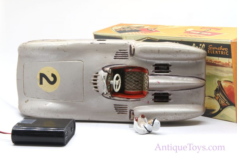 JNF Electric Silver Arrow Mercedes Vintage Tin Car for Sale <FONT COLOR="ff000 ">*SOLD*</font> - Image 10