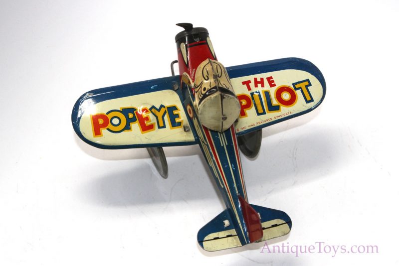 Marx Lithographed Tin Windup Popeye in Airplane <FONT COLOR="ff000 ">*SOLD*</font> - Image 6