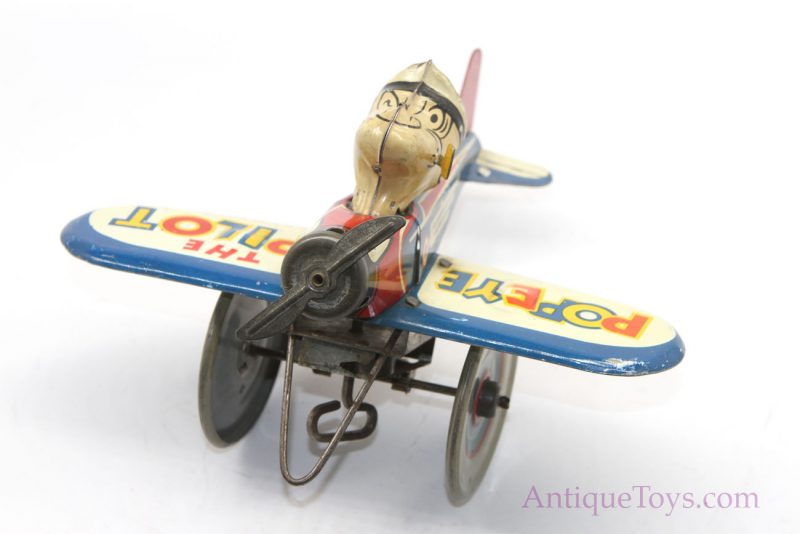 Marx Lithographed Tin Windup Popeye in Airplane <FONT COLOR="ff000 ">*SOLD*</font> - Image 5