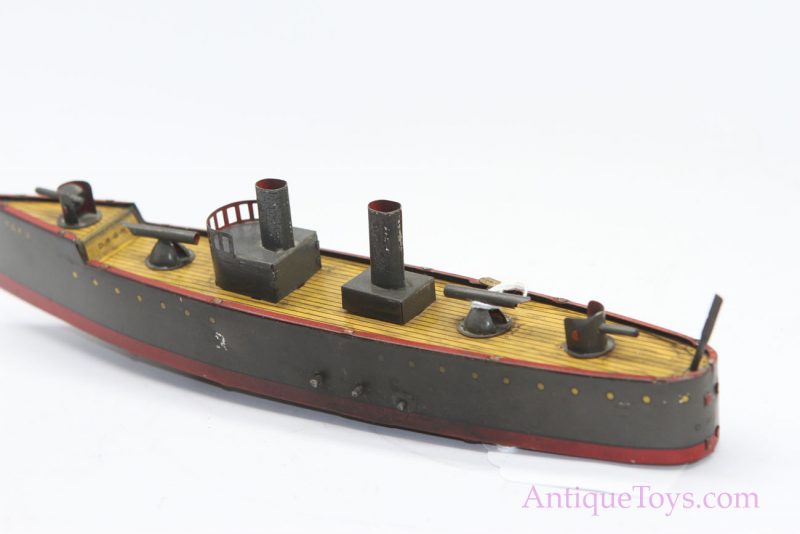 Lehmann Tin Lithographed Windup Torpedo Boat "Taku" Old Toy for Sale <FONT COLOR="ff000 ">*SOLD*</font> - Image 4